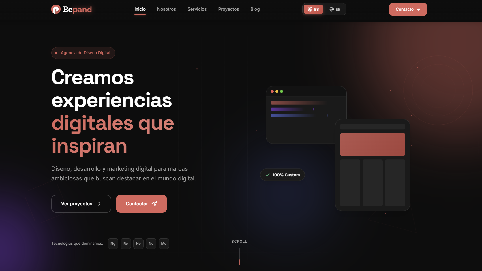 BePand Landing Page 🐼 - Captura del proyecto